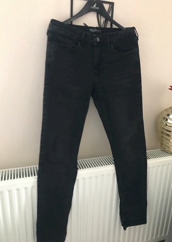 Erkek Siyah Kemerli Normal Boy Denim Pantolon - Görsel 2