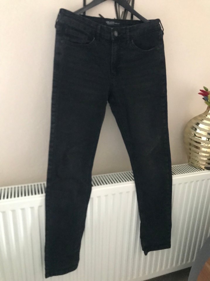 Erkek Siyah Kemerli Normal Boy Denim Pantolon - Görsel 3