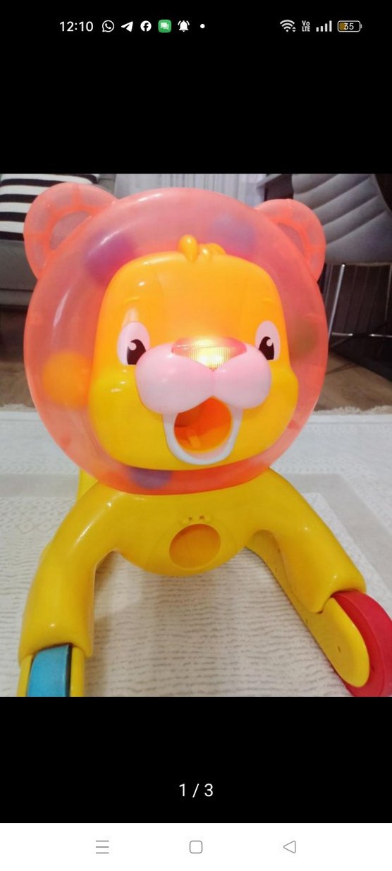 Renkli Aslan Figürlü Bebek Yürütücü - Görsel 3