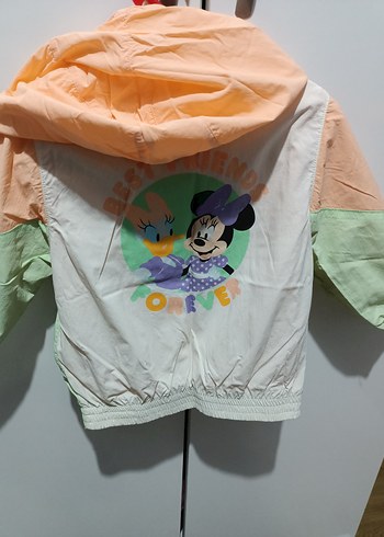 Renkli Kapüşonlu Kız Çocuk Yağmurluk - Görsel 3