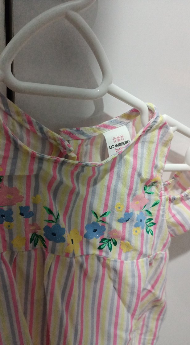 Çiçek İşlemeli Renkli Kız Çocuk Bluz - Görsel 3