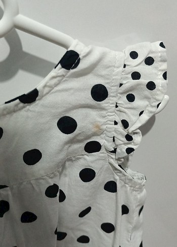 Kız Çocuk Puantiyeli Fırfırlı üst - Görsel 2