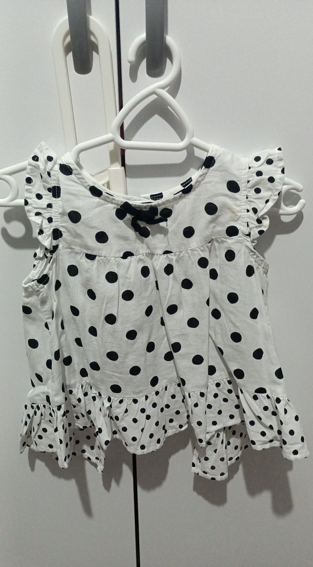 Kız Çocuk Puantiyeli Fırfırlı üst - Görsel 4