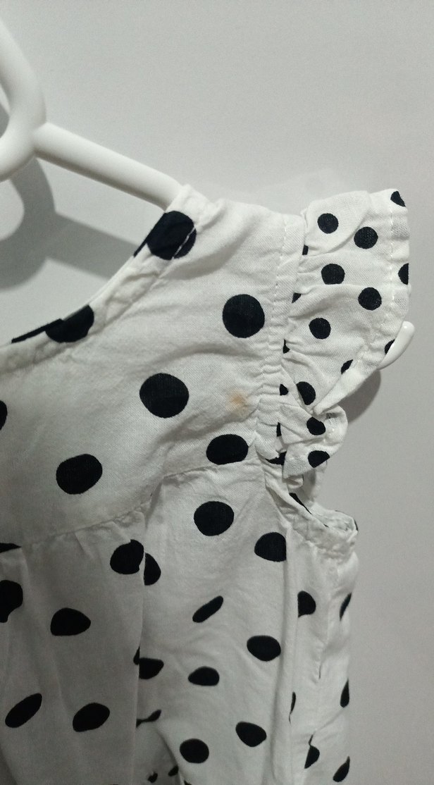 Kız Çocuk Puantiyeli Fırfırlı üst - Görsel 2