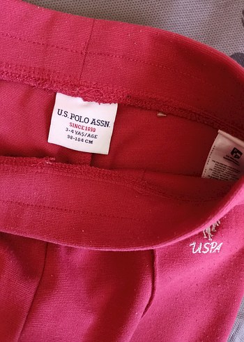 Kız Çocuk Pembe USPA Tayt - Görsel 2