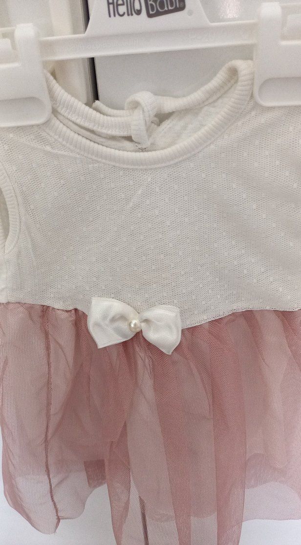 Kız Çocuk Beyaz  Fırfırlı Elbise - Görsel 3