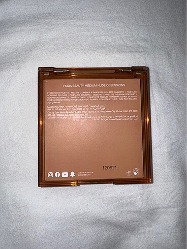 Beden Renk Huda Beauty Nude Medium Palet