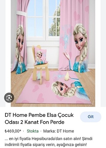 Elsa Fon perde ve pike seti