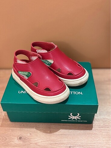 Benetton kırmızı sandalet spor ayakkabı