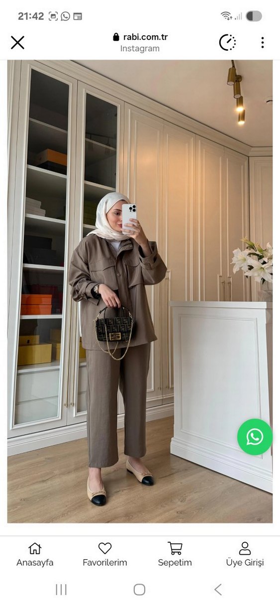 Kadın Kamuflaj Desenli Kemerli Takım bedeni 1 beden seklinde - Görsel 2