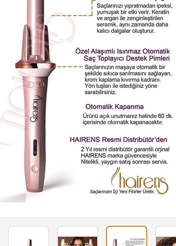 Hairens otomatik saç maşası - Görsel 3