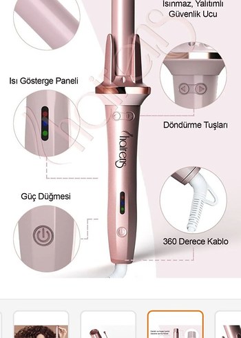 Hairens otomatik saç maşası - Görsel 5