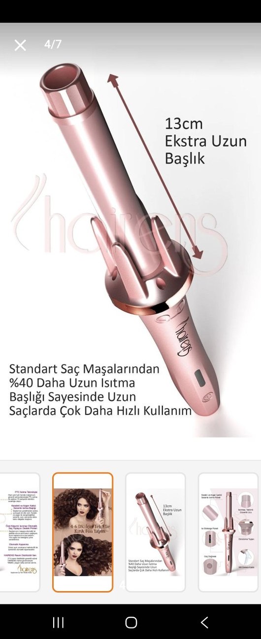 Hairens otomatik saç maşası - Görsel 4