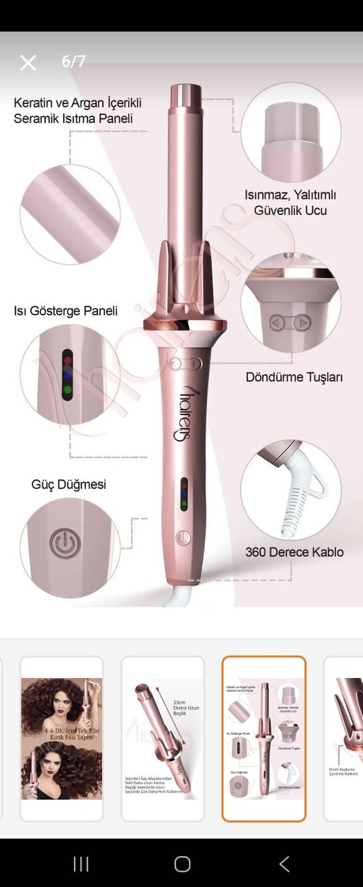 Hairens otomatik saç maşası - Görsel 5