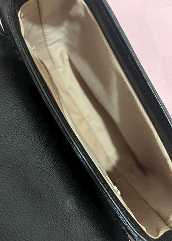 Siyah Deri Kadın Omuz Çantası - Görsel 5