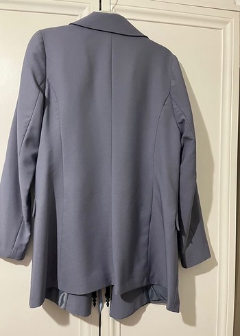 Düğmeli Mor Kadın Blazer Ceket - Görsel 2