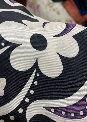 Mor ve Yeşil Bohem Kadın Fular - Görsel 2