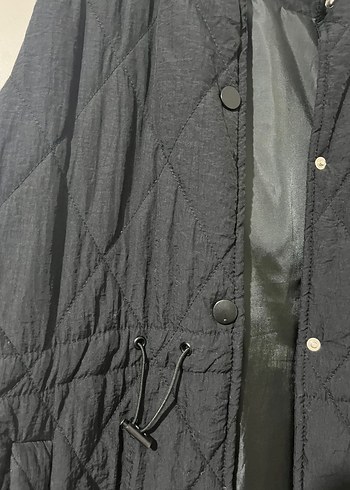 Düğmeli Siyah Midi Kadın Yelek - Görsel 2