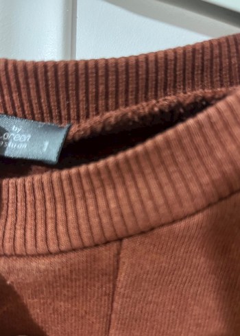 Kahverengi Salaş Kadın Sweatshirt - Görsel 2