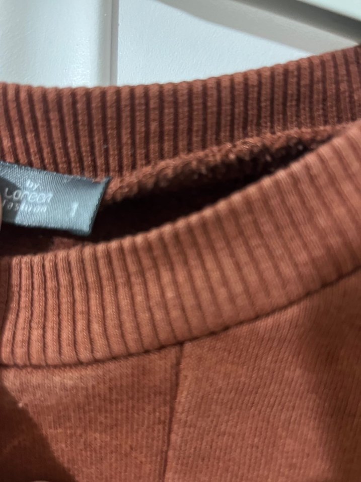 Kahverengi Salaş Kadın Sweatshirt - Görsel 2