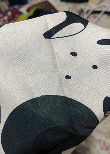 Gri Çok Renkli Avant-Garde Kadın Fular - Görsel 2