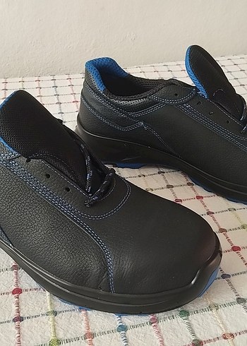 Mavi Siyah Biker Erkek erkek is ayakkabısı - Görsel 3