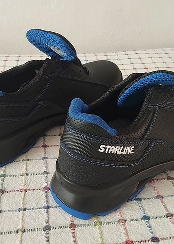 Mavi Siyah Biker Erkek erkek is ayakkabısı - Görsel 2