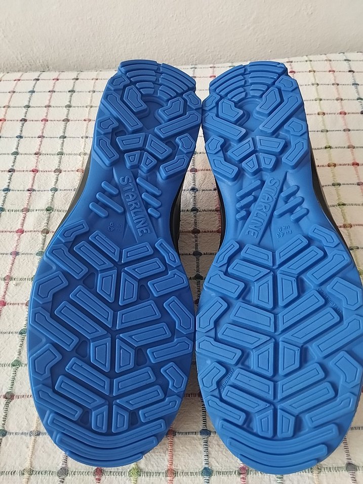 Mavi Siyah Biker Erkek erkek is ayakkabısı - Görsel 5