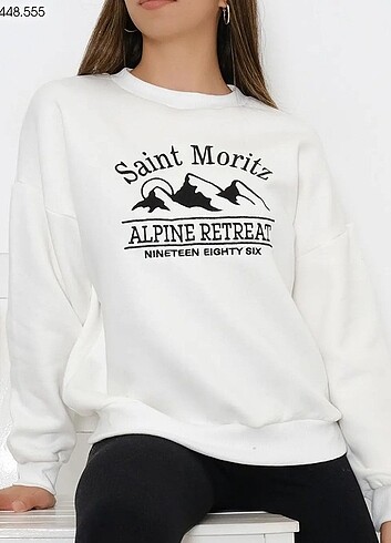 s Beden çeşitli Renk Önü desenli sweatshirt 