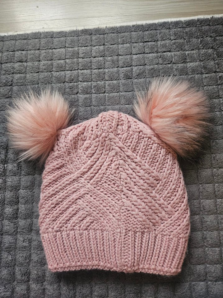 Pembe Ponponlu Örgü Kadın Bere - Görsel 2