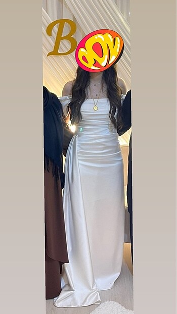 H&M Beyaz nişan elbisesi