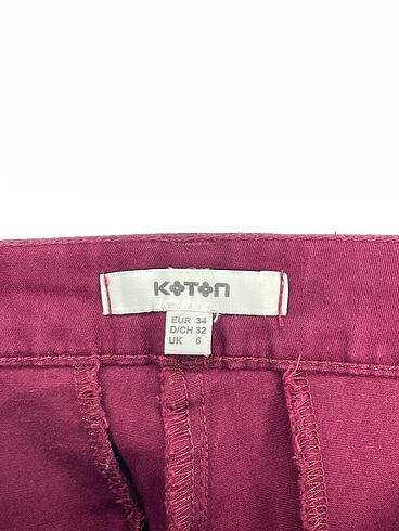 34 Beden bordo Renk Koton Jean / Kot %70 İndirimli.