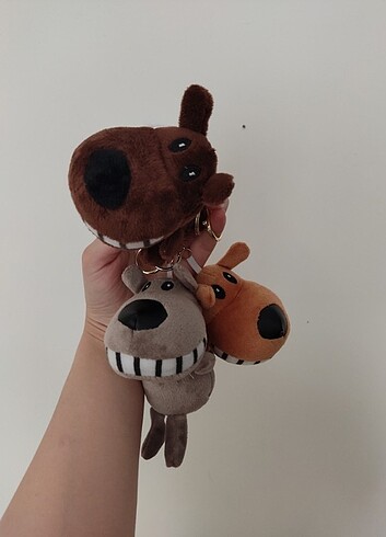 Beden kahverengi Renk Köpek peluş anahtarlık