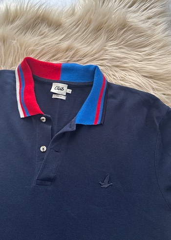 Düğmeli Lacivert Erkek Polo orjinal beymen Tişört - Görsel 2