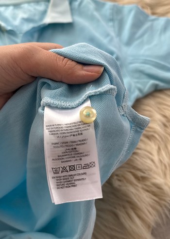 Mavi Erkek Polo Tişört, Kısa Kollu, Dar Kesim orjinal Gant - Görsel 4