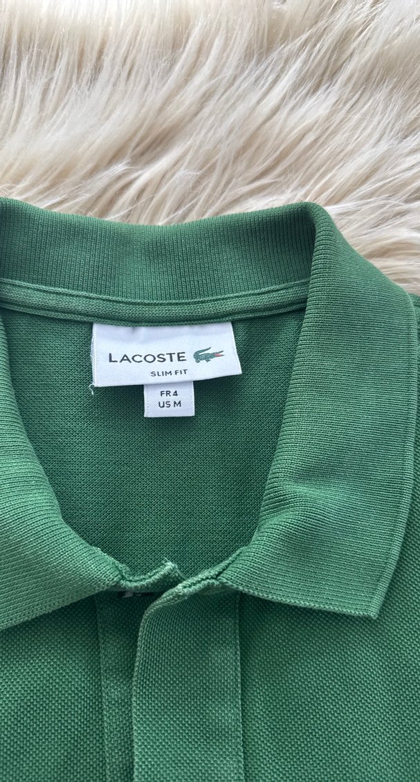 Erkek Koyu Yeşil orjinal lacoste polo tişört - Görsel 3