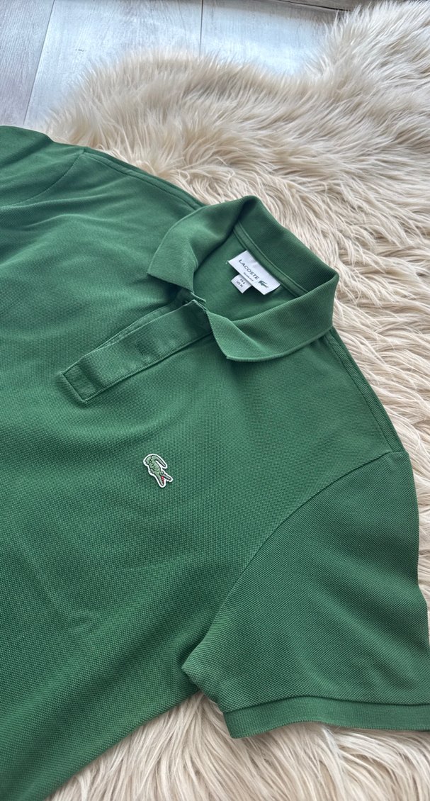 Erkek Koyu Yeşil orjinal lacoste polo tişört - Görsel 5