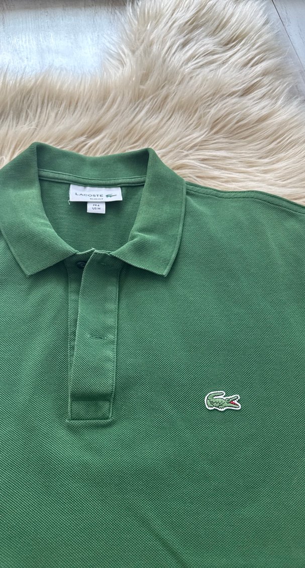 Erkek Koyu Yeşil orjinal lacoste polo tişört - Görsel 2