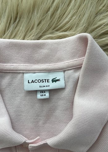 Lacoste orjinal M beden slim fit Pembe Kısa Kollu erkek tişört - Görsel 3
