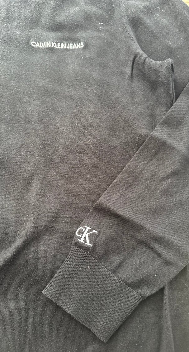 Siyah Erkek Uzun Kollu triko kazak orjinal CK marka - Görsel 3