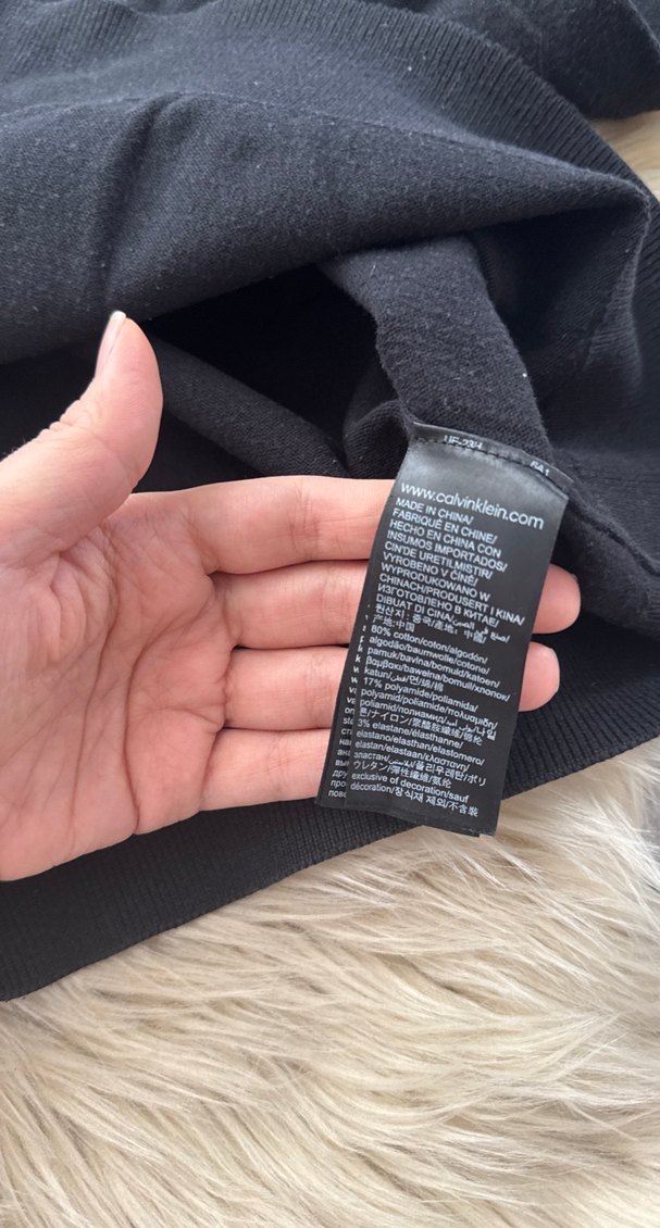 Siyah Erkek Uzun Kollu triko kazak orjinal CK marka - Görsel 4