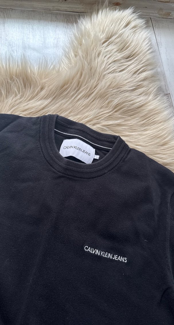 Siyah Erkek Uzun Kollu triko kazak orjinal CK marka - Görsel 5