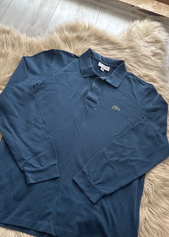 Lacoste Mavi Uzun Kollu Polo lacoste orjinal erkek - Görsel 4
