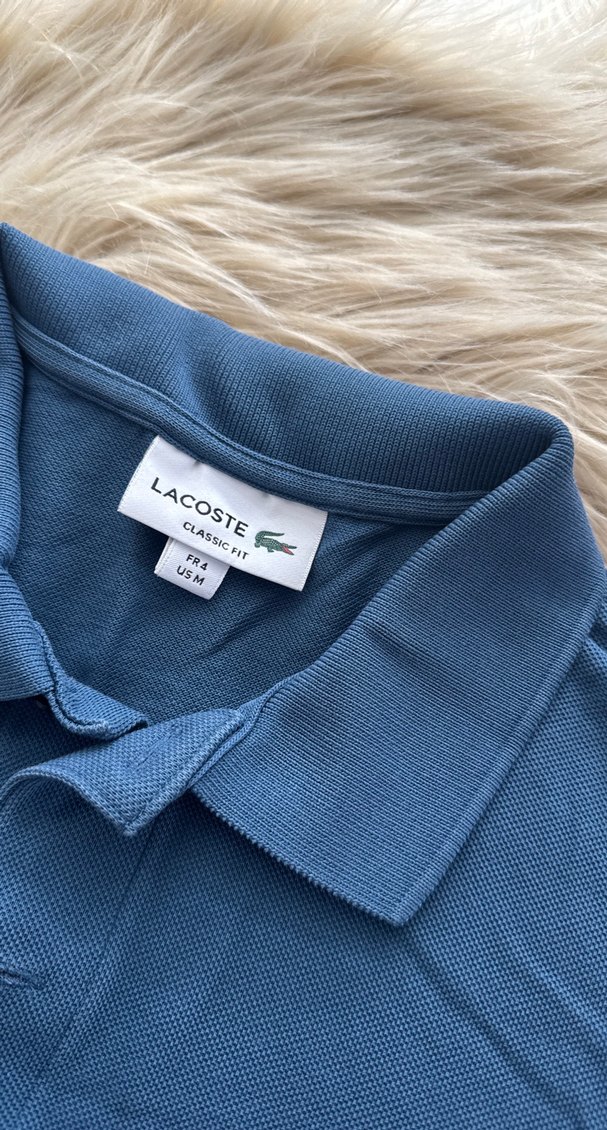 Lacoste Mavi Uzun Kollu Polo lacoste orjinal erkek - Görsel 3