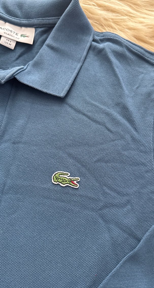 Lacoste Mavi Uzun Kollu Polo lacoste orjinal erkek - Görsel 2
