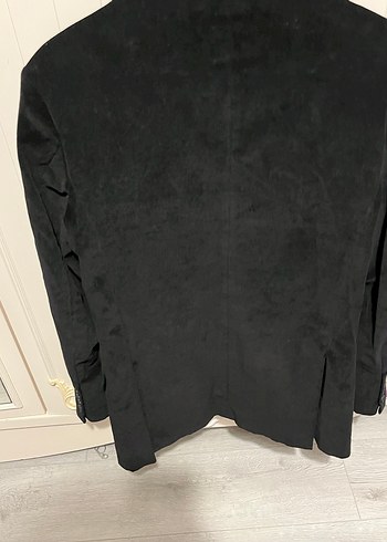 Erkek Siyah Düğmeli Ofis Ceket - Görsel 3
