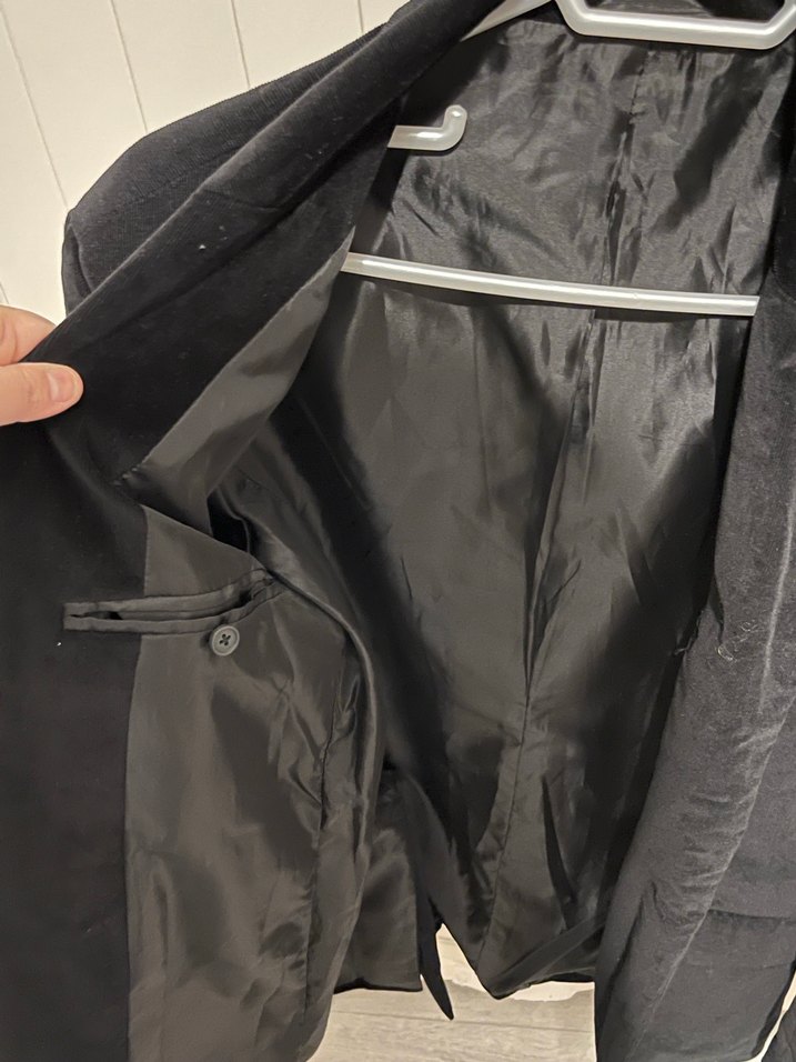 Erkek Siyah Düğmeli Ofis Ceket - Görsel 2