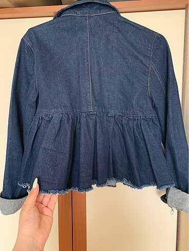 38 Beden koton jean kot ceket
