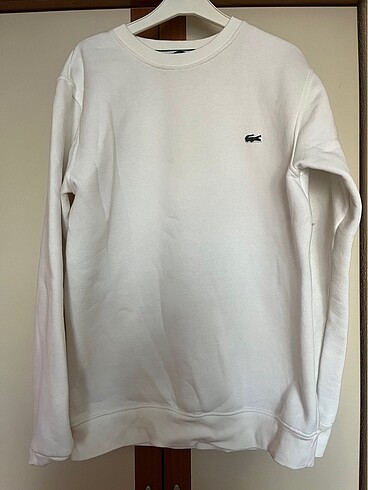lacoste beyaz sweat