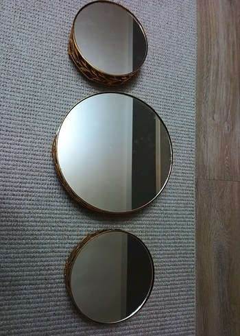 Altın Renkli Nakışlı Bohem Tepsiler - Görsel 3